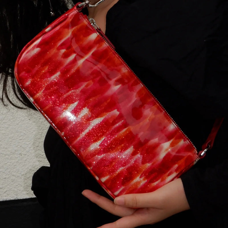 Ruby Patent Leather Underarm Bag Baguette