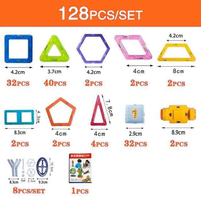 磁性积木 DIY 儿童磁铁玩具 设计师搭建套装 儿童玩具礼物