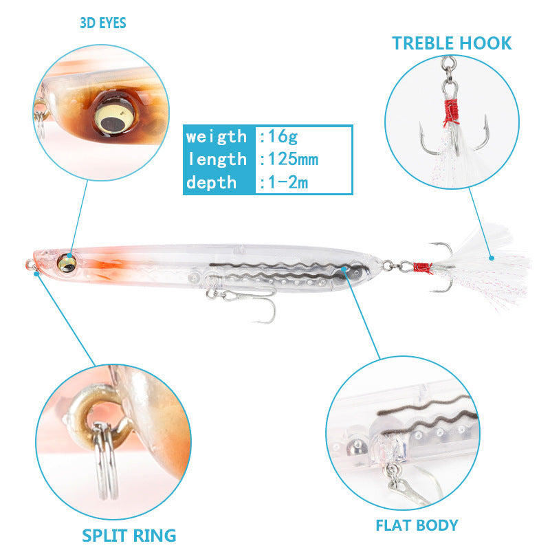 Floating Pencil Simulation Road Ya Bait Fake Bait Fishing Supplies