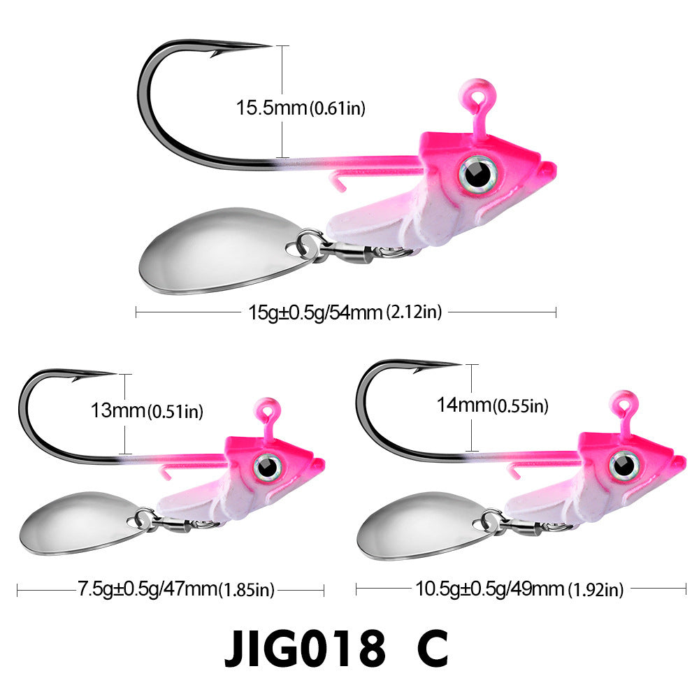 Jig Hook Soft Fish Counterweight Avoid Hanging Bottom Fishing Accessories