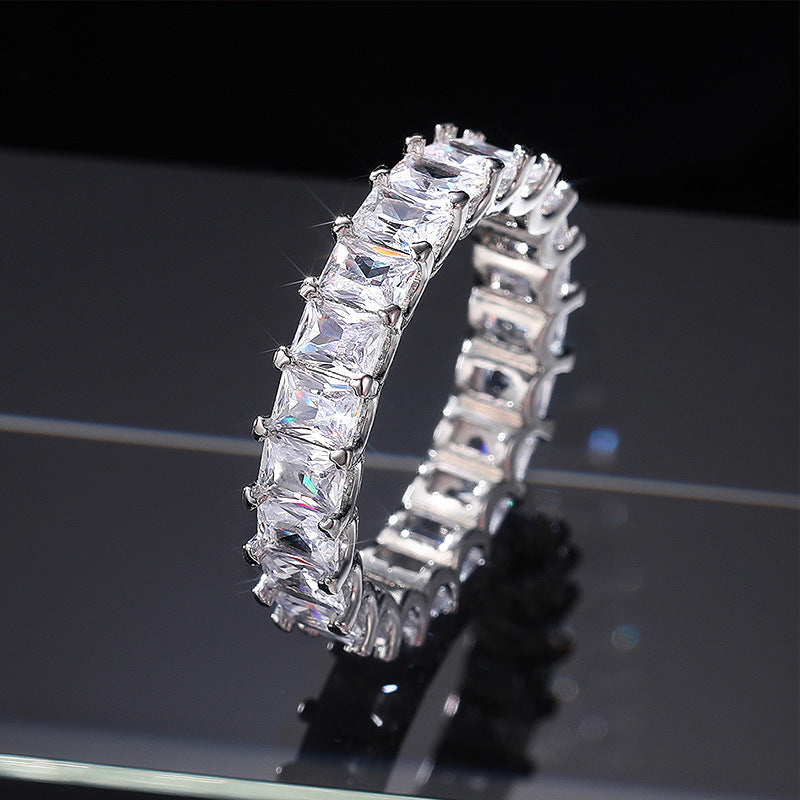 Full Diamond Ring Jewelry Birthday Gift Party Jewelry