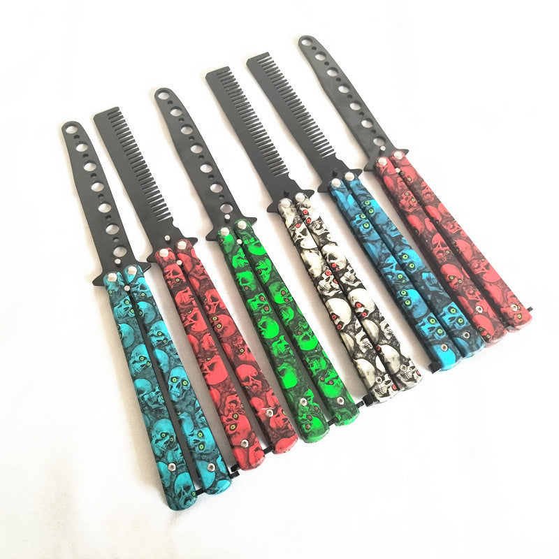 3D Skull Butterfly Knife Exercise Tool