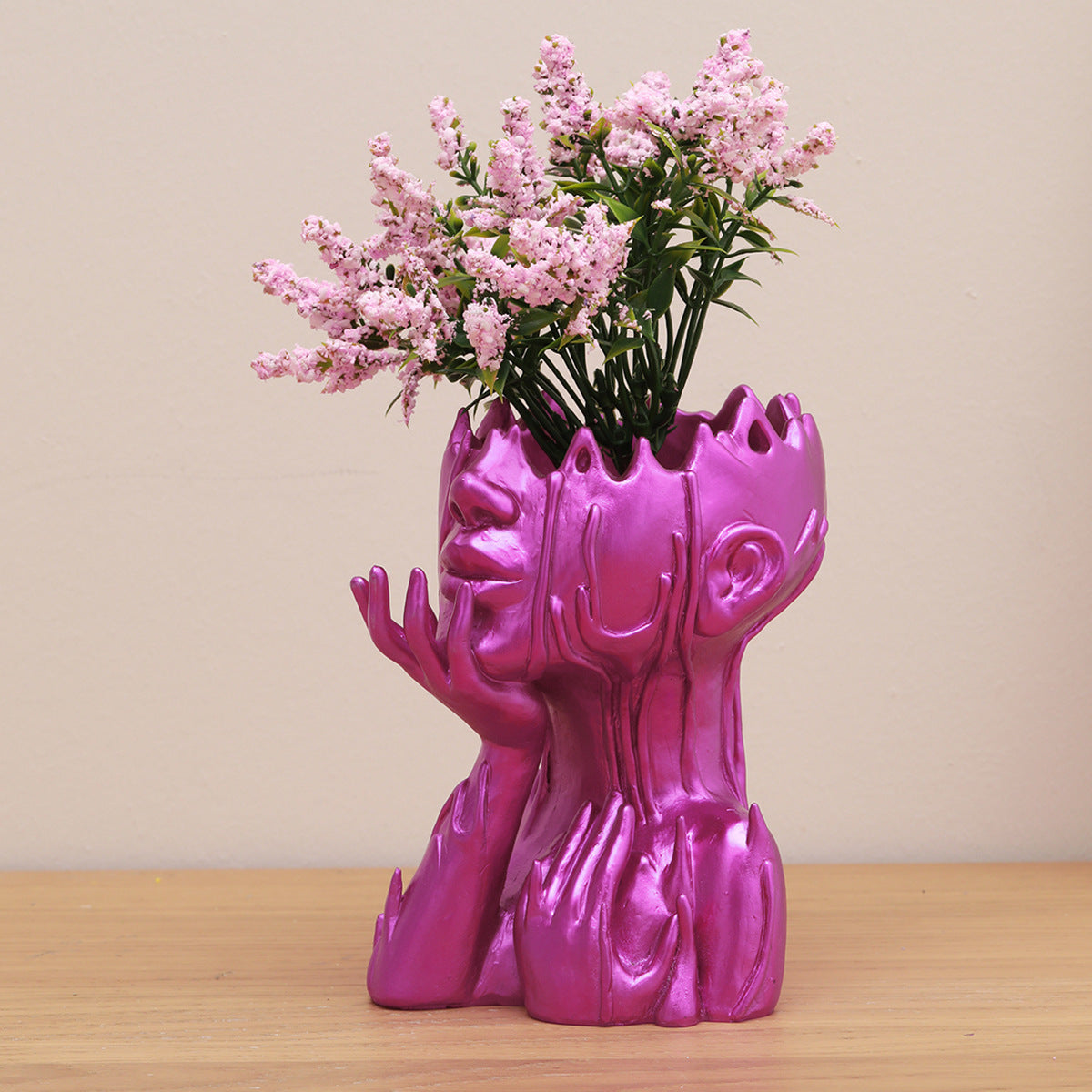 Resin New Goddess Head Flower Pot Home Garden Decoration Melting Woman Medusa Face Flower Pot Garden Decoration Ornaments