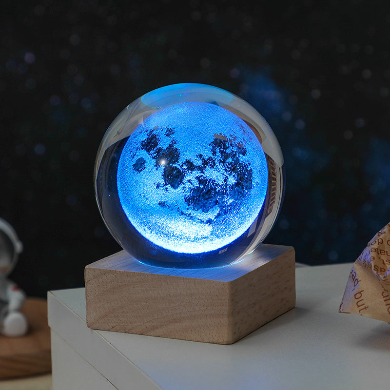 Luminous Crystal Ball Small Night Light Cure Computer Desktop Ornaments