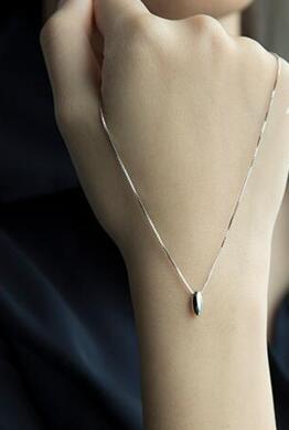 S925 Sterling Silver Small Water Drop-shaped Clavicle Chain