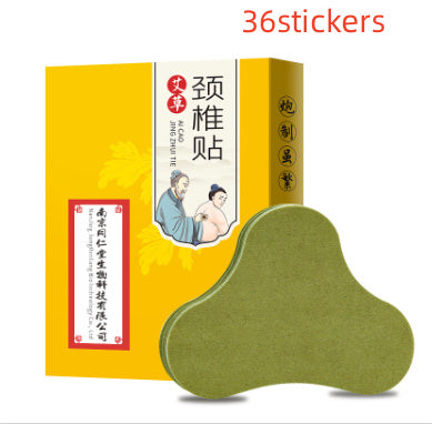 Chinese Moxa Moxibustion Plaster Neck Pain Relief Wormwood Sticker Self Heating Warming Patches