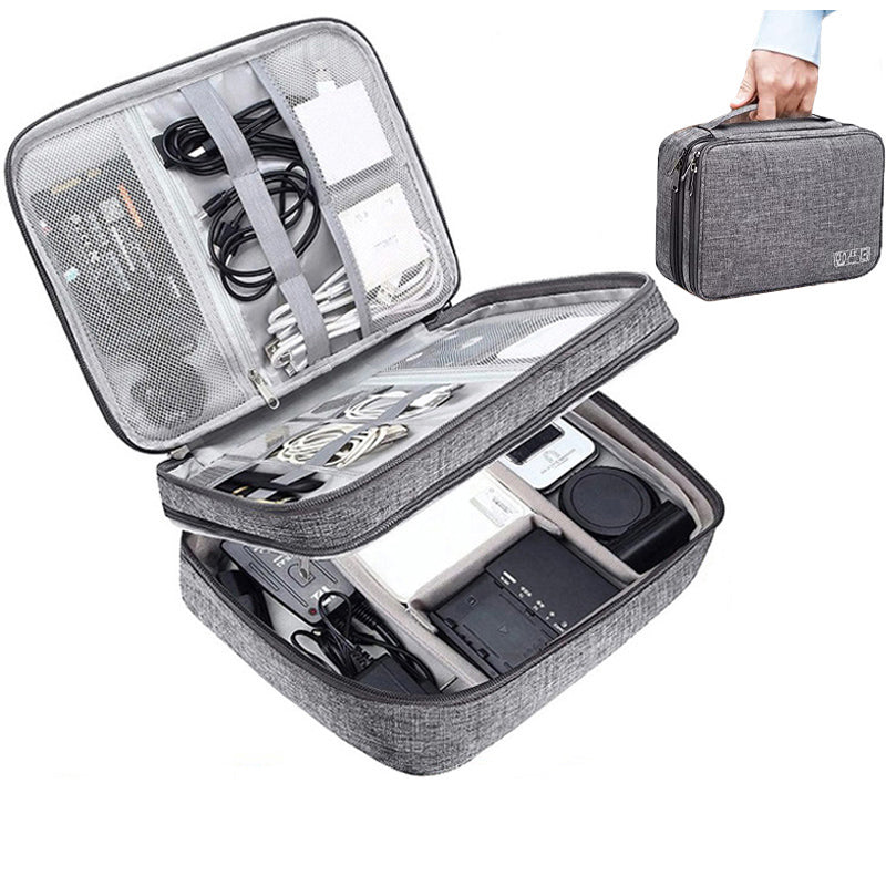 Organizador de electrónica Bolsa organizadora de cables de viaje Bolsa de almacenamiento digital portátil impermeable Estuche para accesorios electrónicos Estuche organizador para cargador de cables Bolsa de almacenamiento impermeable multifuncional