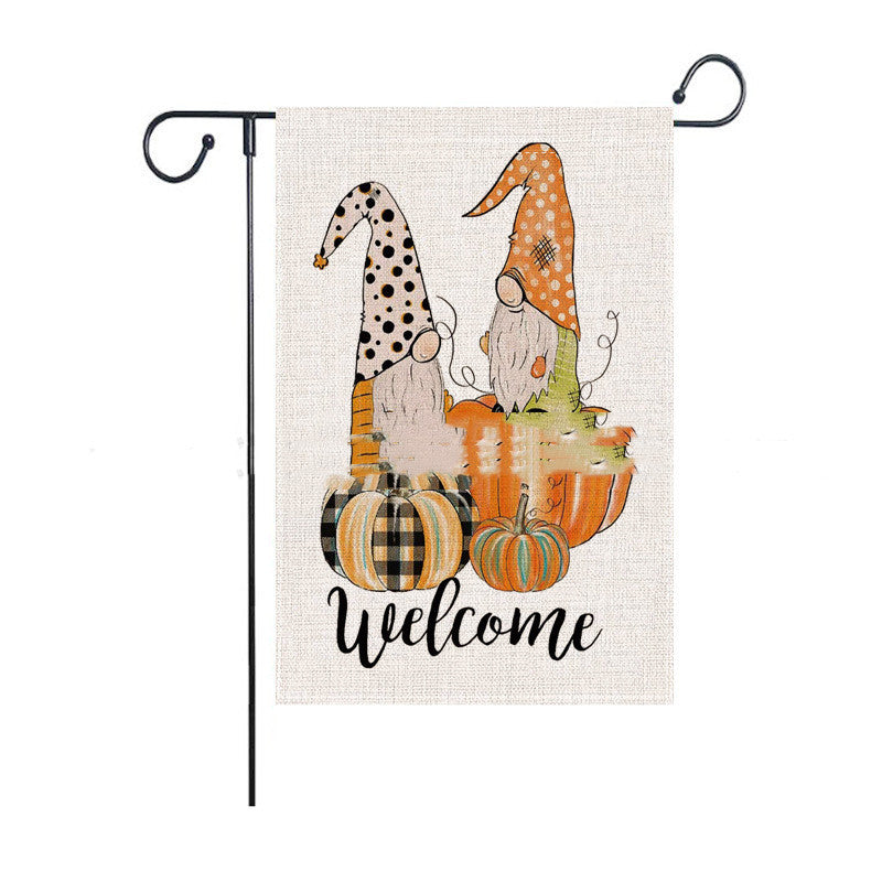 Linen Garden Flag Decorative Banner For Thanksgiving Day