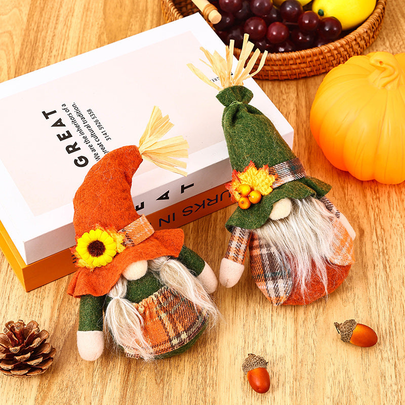 Thanksgiving Day Faceless Old Man Doll Doll Small Size Harvest Festival Doll Gift Domestic Ornaments