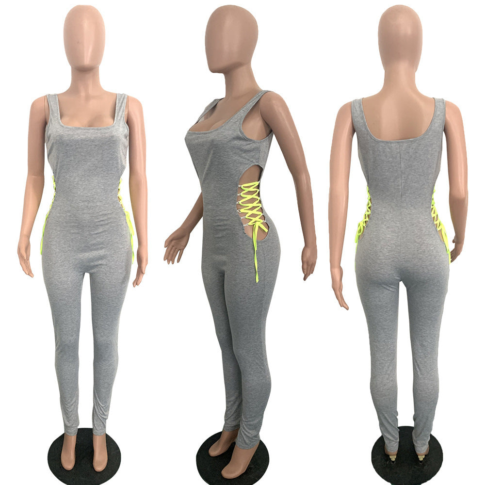 Women's Slim Bandage Exercise Yoga Jumpsuit