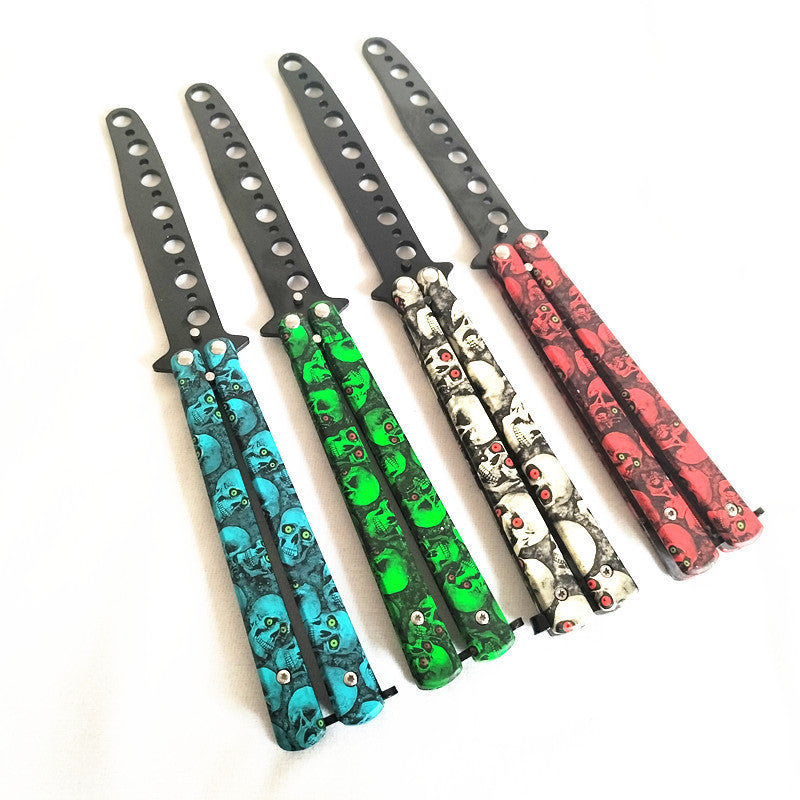 3D Skull Butterfly Knife Exercise Tool