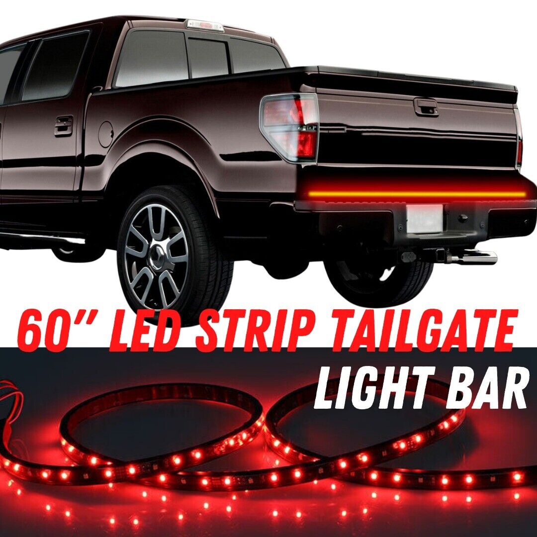 60 LED Strip Tailgate Light Bar Reverse Brake Signal For Chevy Ford Dodge Truck