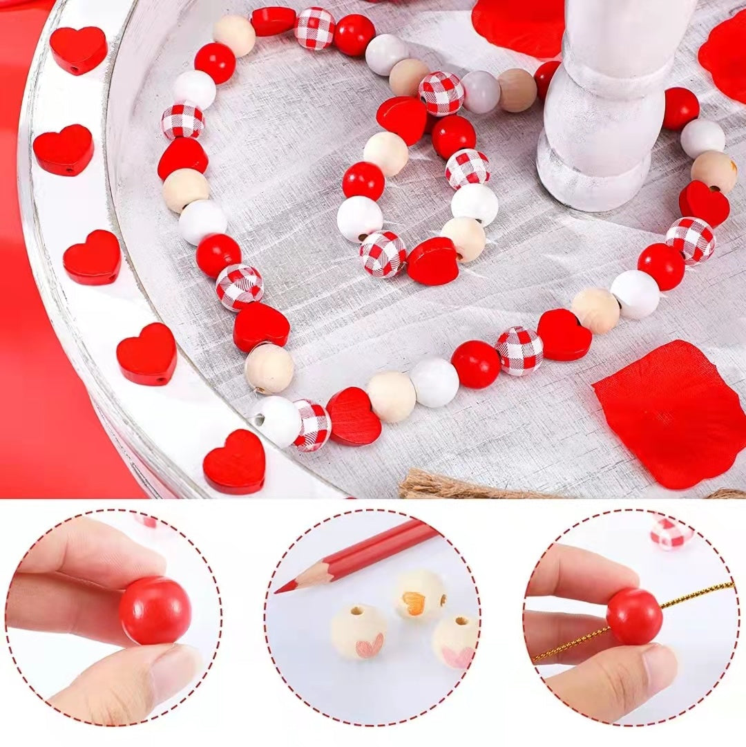 20pcs Valentine's Day New Products DIY Red Heart-Shaped Pain