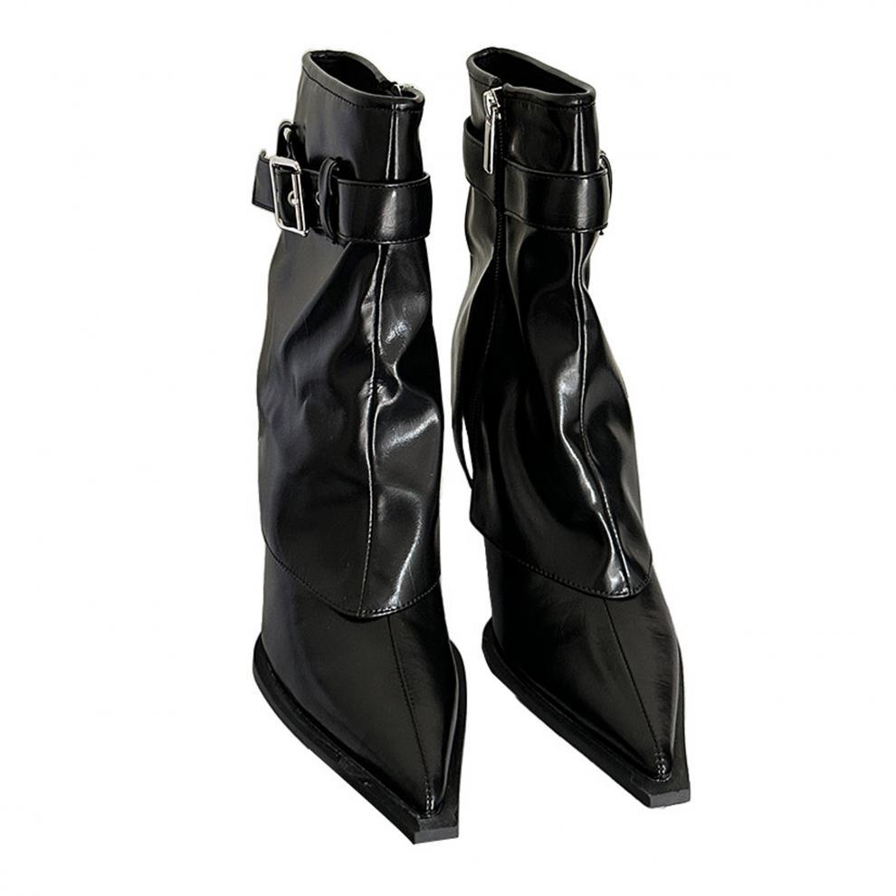 Botas de tobillo de tacón alto de moda para mujer