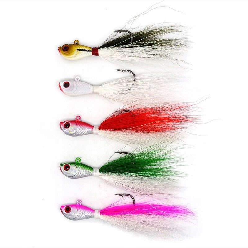 Sea Fishing Deer Hair Fake Lure Luminous MulticolorTail Hair Beard