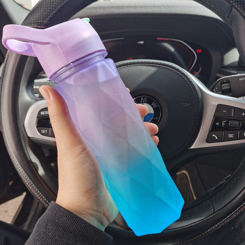 Botella de agua pulverizada para niñas, deporte al aire libre, taza de agua para Fitness, botella pulverizadora de gran capacidad, botellas de viaje, utensilios de cocina