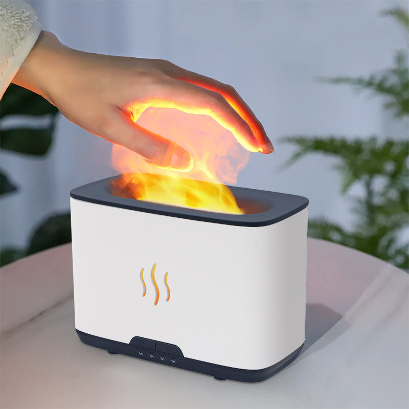 Nuevo Humidificador de aromaterapia con llama, escritorio doméstico de gran capacidad,