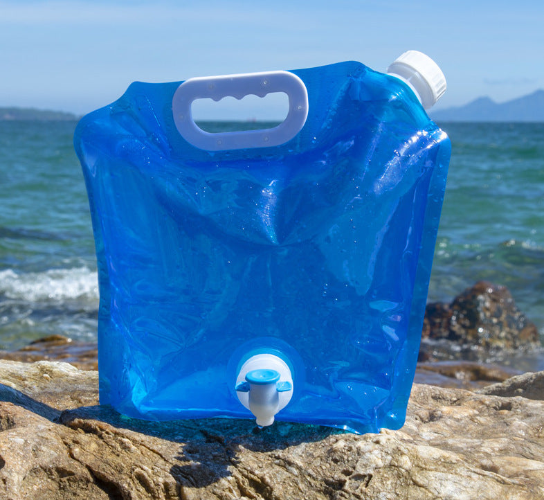 Contenedor de bolsas de agua portátiles plegables para senderismo y acampada al aire libre de PVC