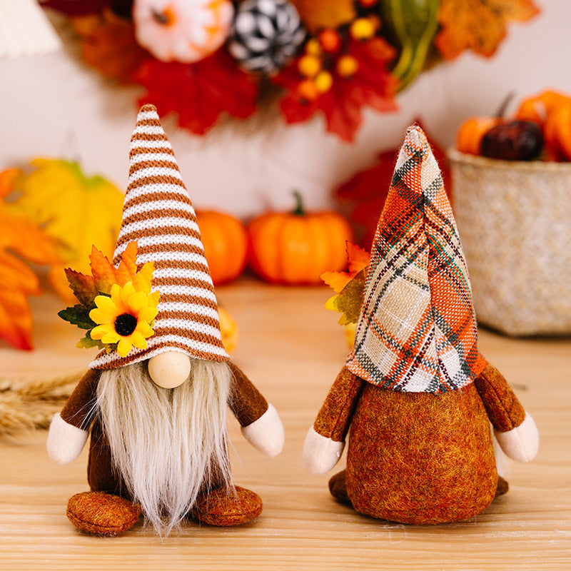 Thanksgiving Decorations Faceless Doll Floor Decoration Harvest Festival