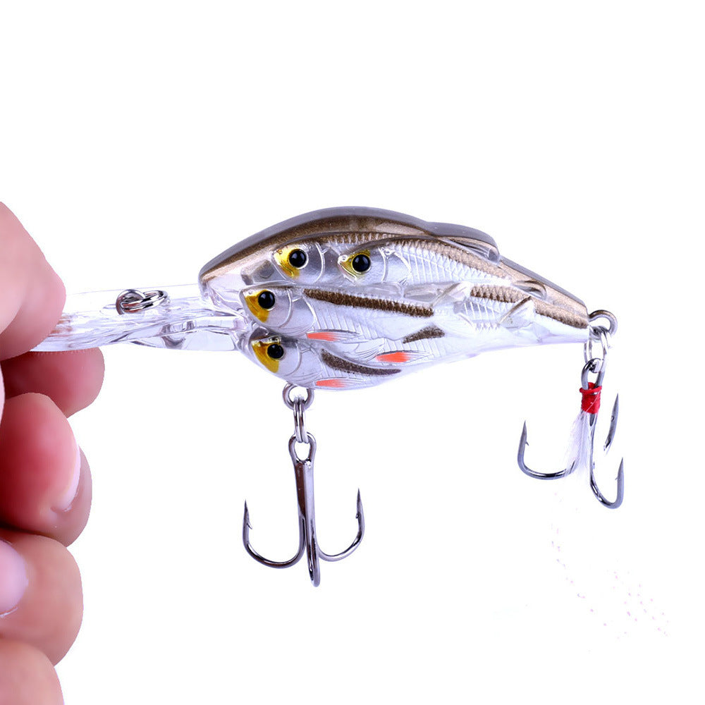 Fish Feather Hook Rock Lure Tossing Sea Fishing Floating Water Hard Bait