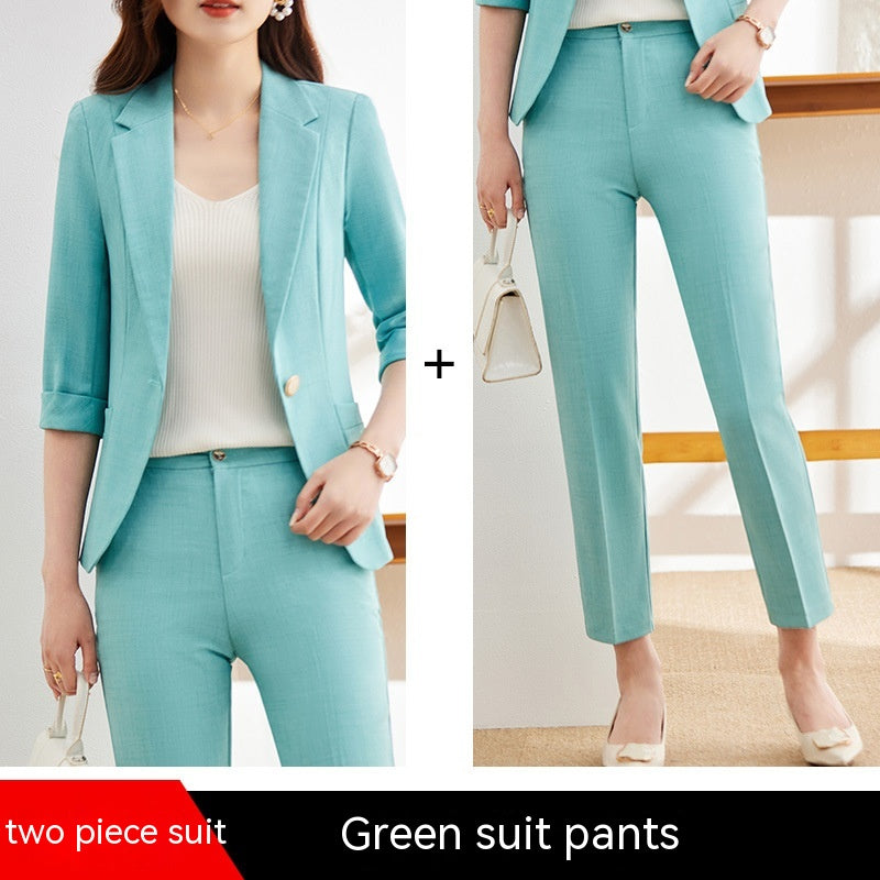 Women's Slim-fit 34 Sleeve Professional Suit